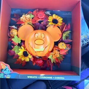 Mickey Mouse Pumpkin Wreath - Orange and Yellow